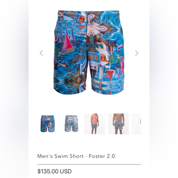 Tabs Swim Trunks Bermuda Shorts Graham Foster 2.0 Limited Ed Men's Size 32 - Picture 7 of 9